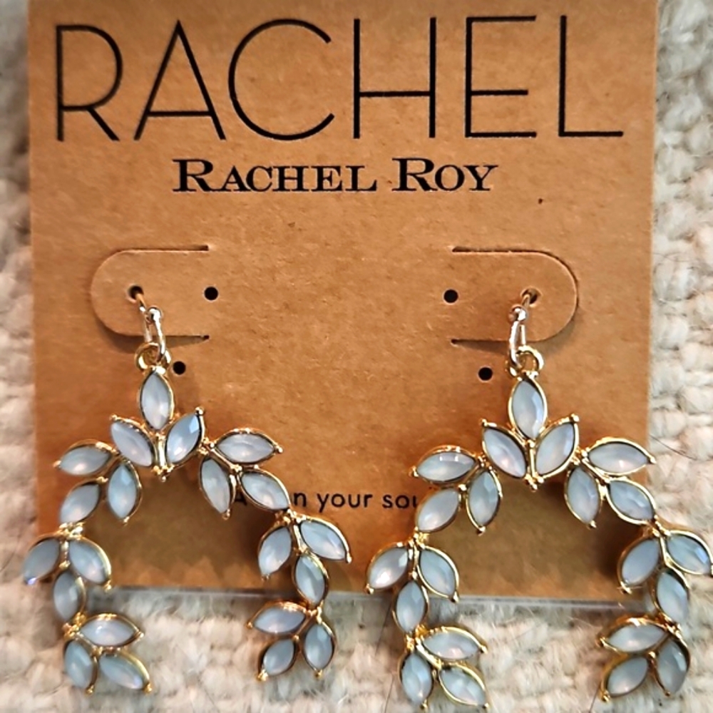 Rachel Roy gold tone Leaf Drop earrings
